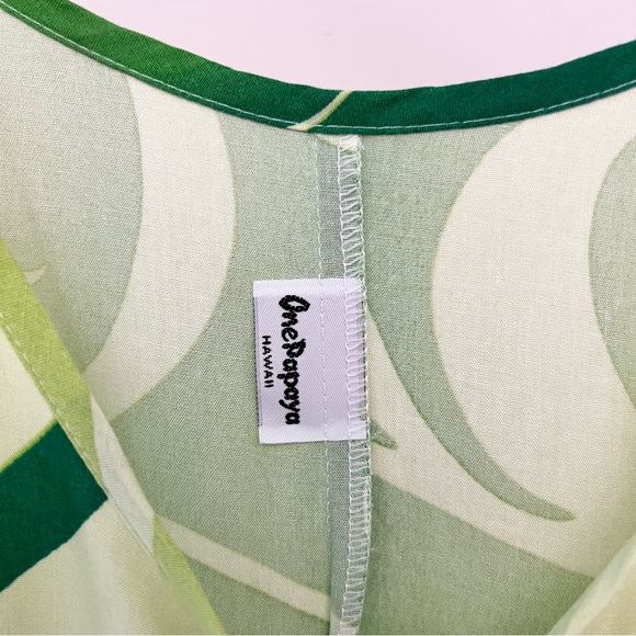 Green Hawaiian Tie Tank Ruffle Mini Dress - Picture 10 of 12